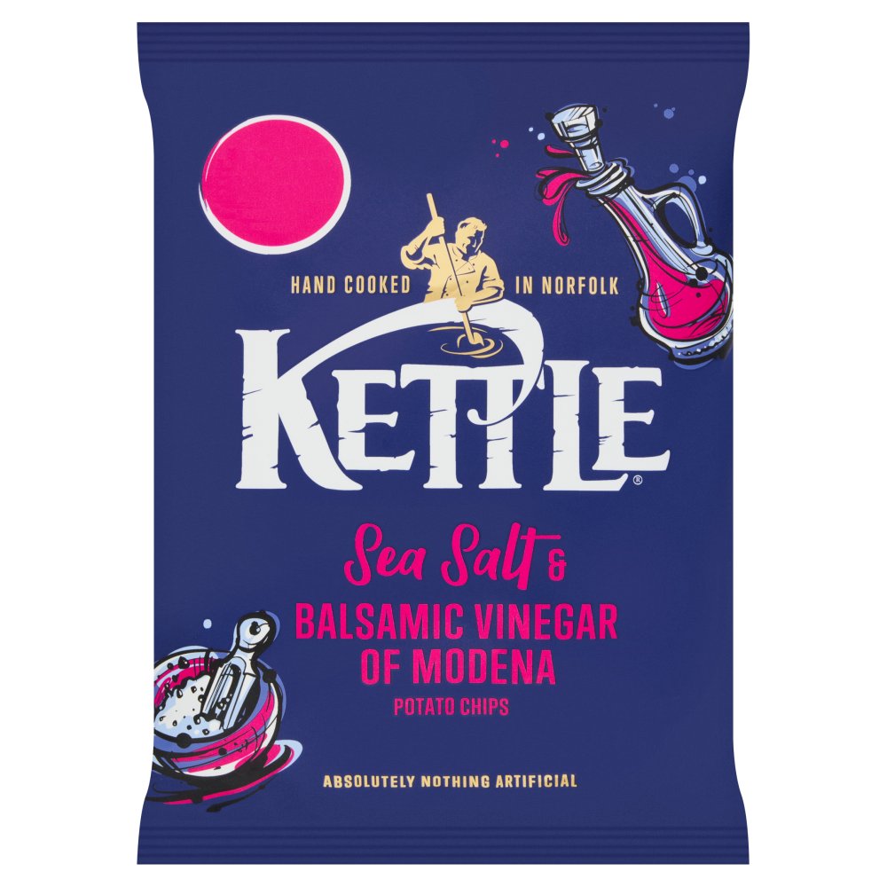Kettle Sea Salt & Balsamic Vinegar of Modena Potato Chips 80g