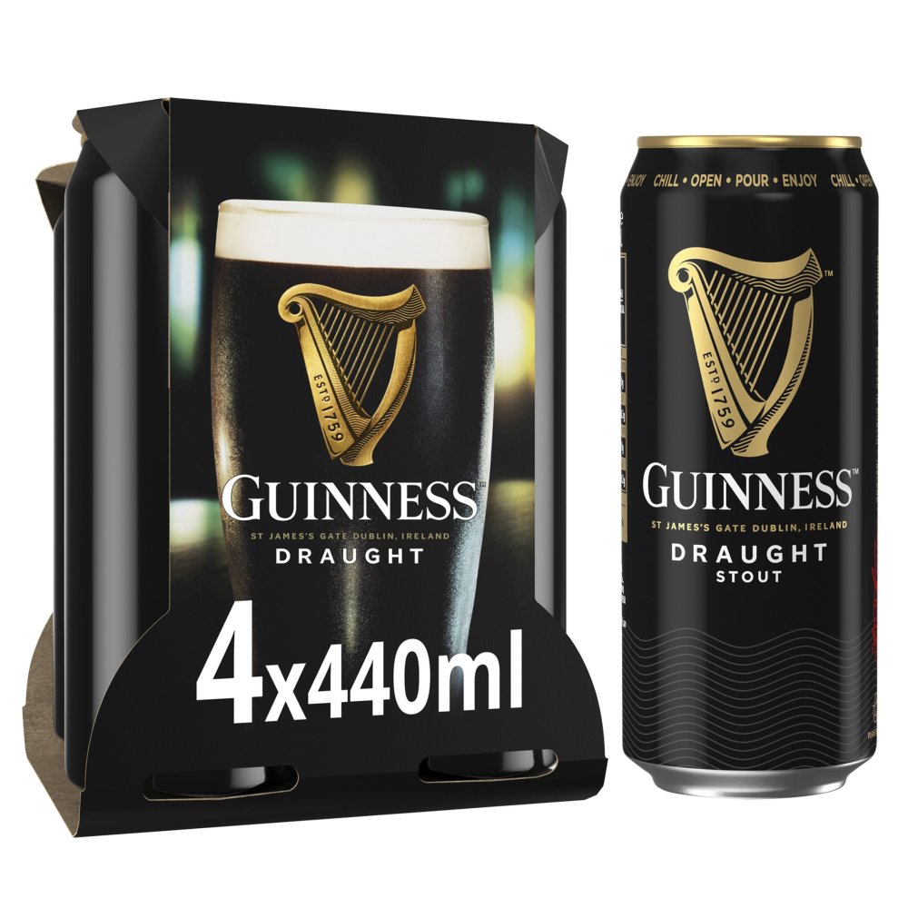 Guinness Draught in a Can 4.2% vol 4 x 440ml Cans