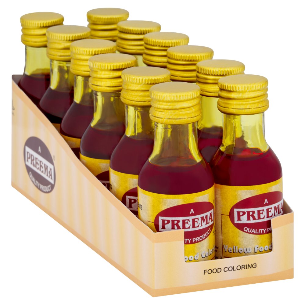 Preema Yellow Food Coloring 12 x 28ml
