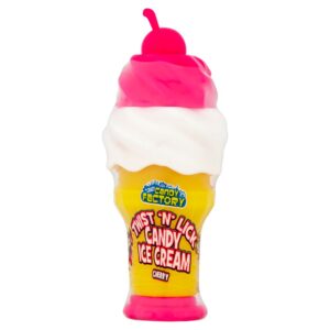 Crazy Candy Factory Twist 'N' Lick Candy Ice Cream Cherry, Blue Raspberry & Strawberry 3 x 25g