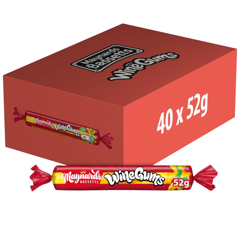 Maynards Bassetts Wine Gums Sweets Roll 52g