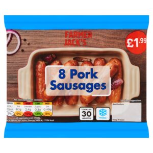 Farmer Jack's 8 Pork Sausages 360g