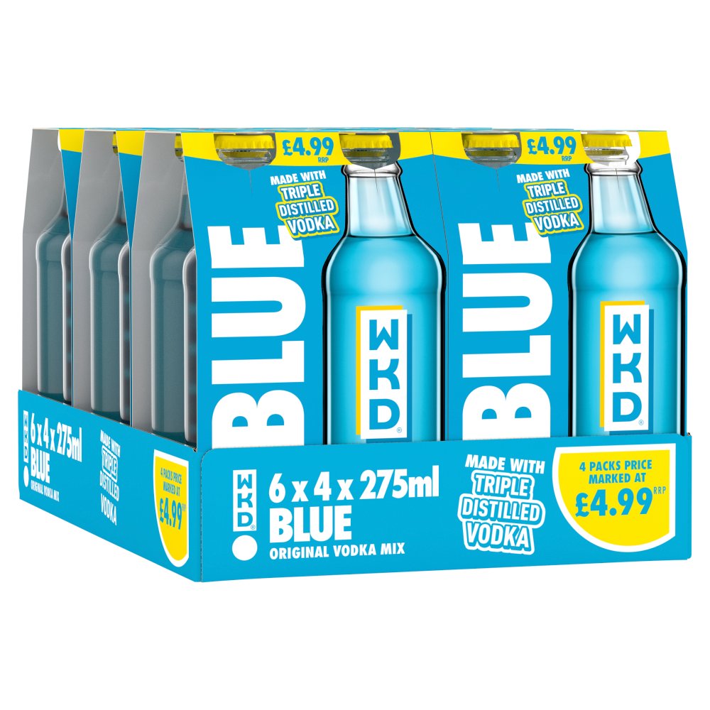WKD Blue Original Vodka Mix 6 x 4 x 275ml