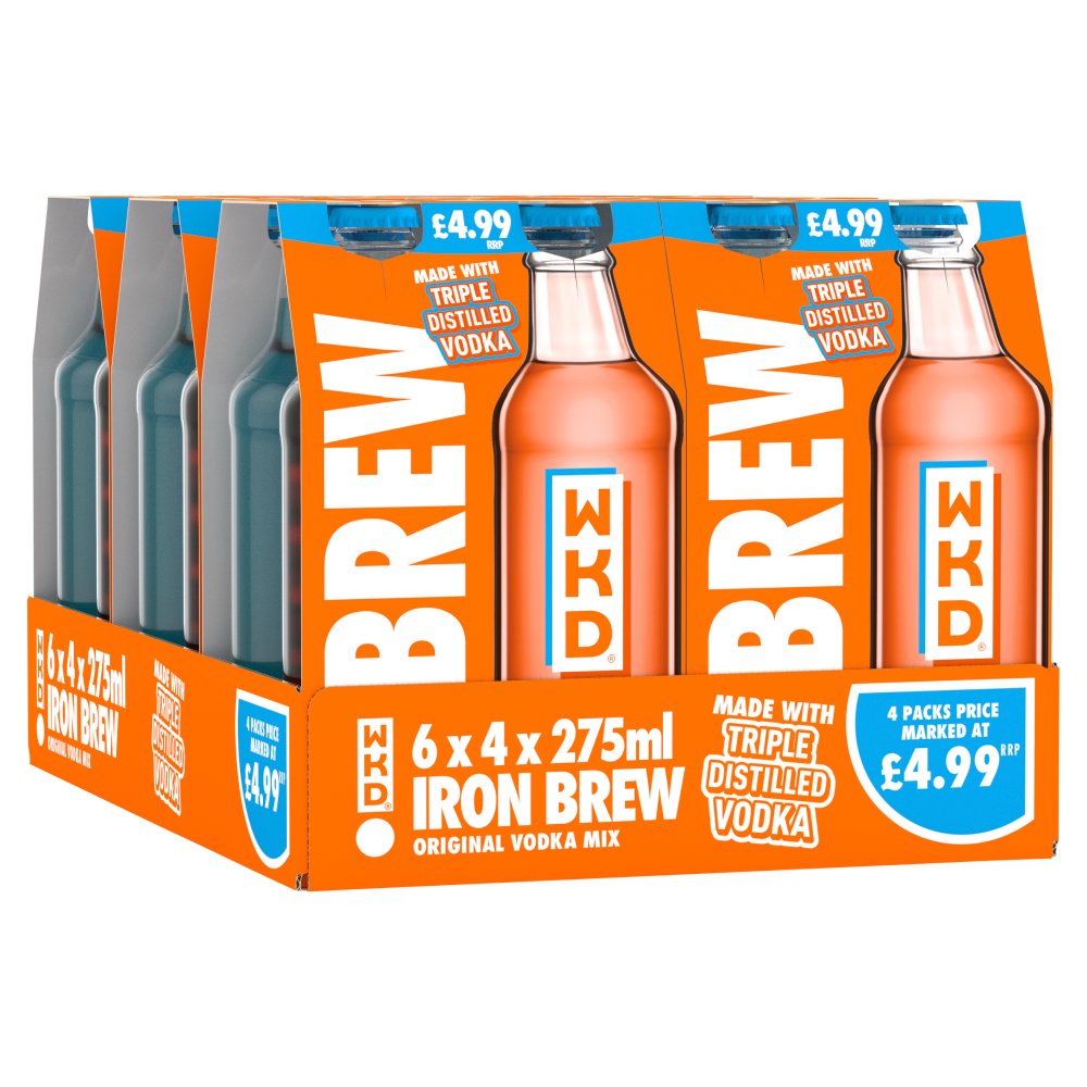 WKD Iron Brew Original Vodka Mix 6 x 4 x 275ml