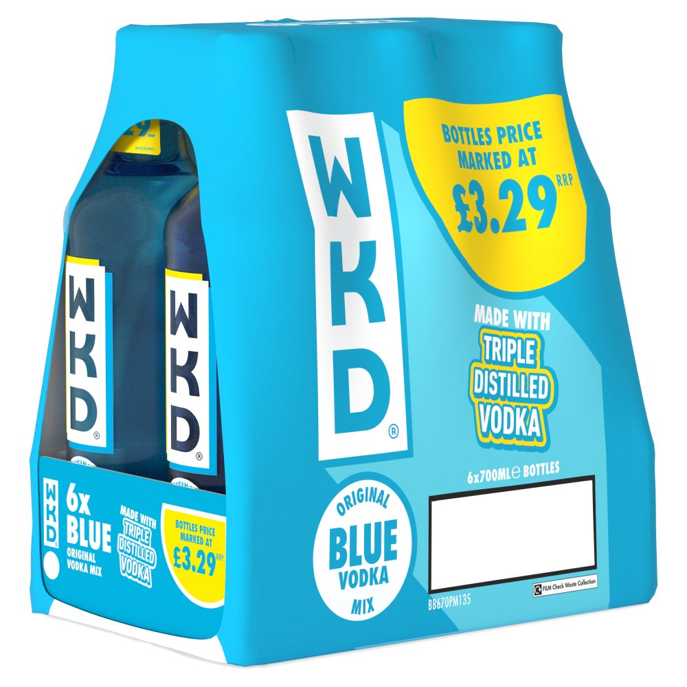 WKD Original Blue Vodka Mix 6 x 700ml