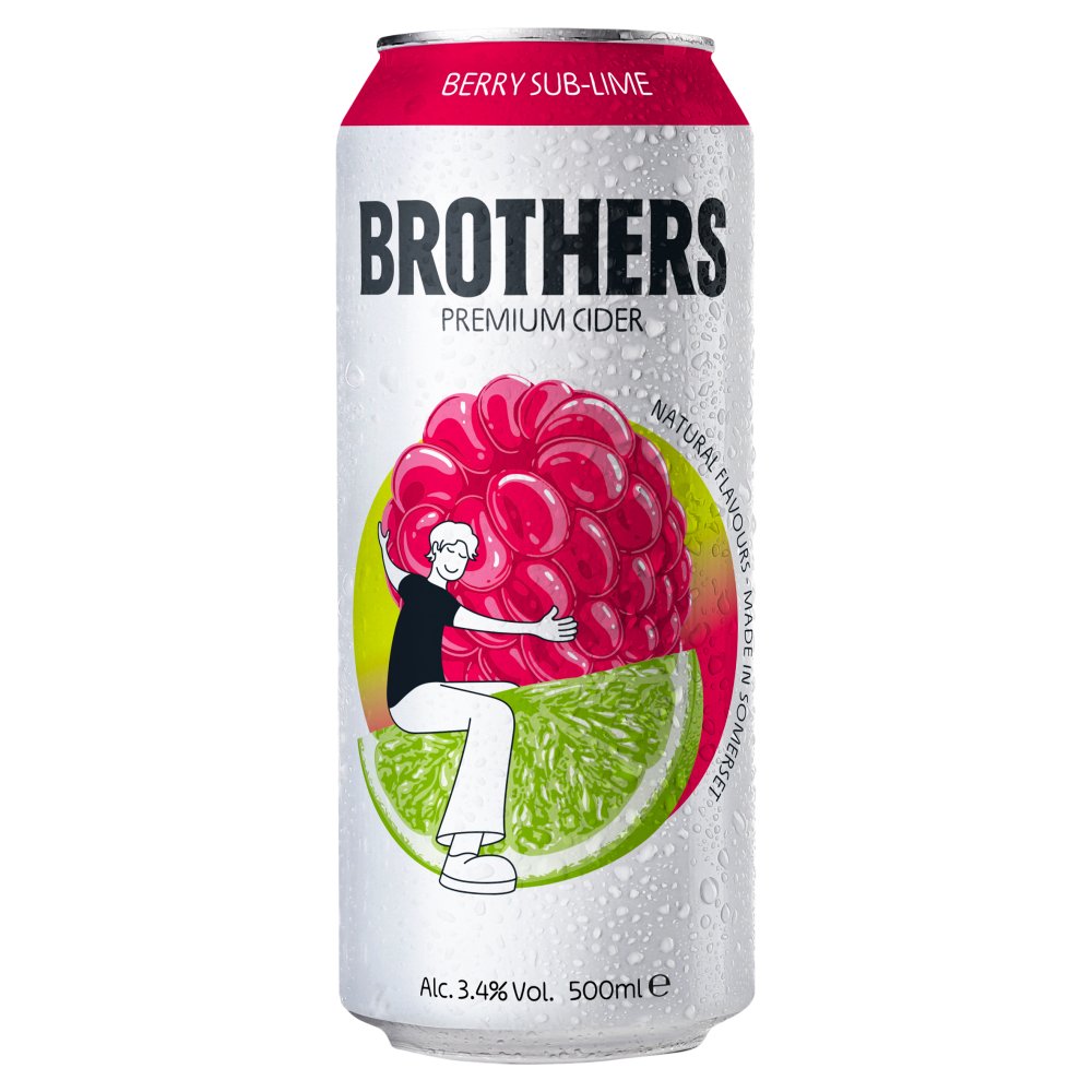 Brothers Raspberry & Lime Premium Fruit Cider 500ml