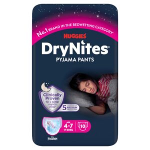 Huggies DryNites Bedwetting Pyjama Pants Girl - Age 4-7 17-30kg