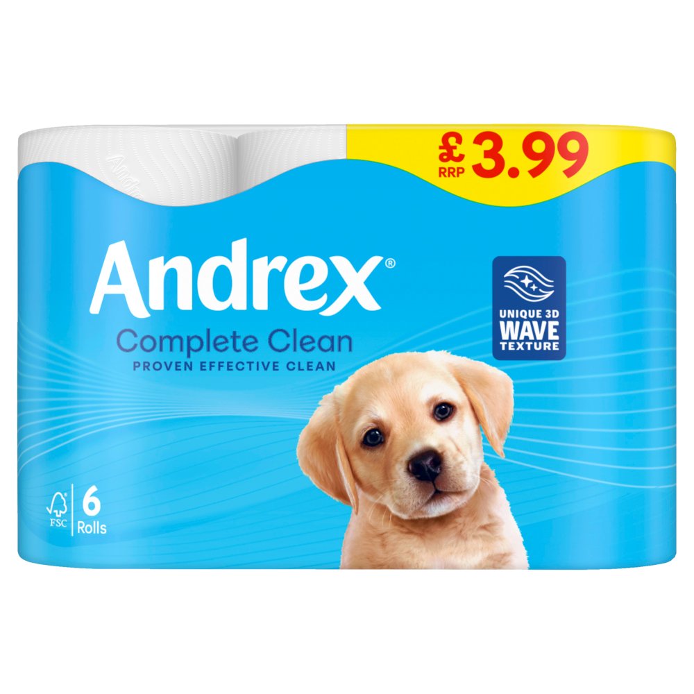 Andrex Complete Clean 6 Rolls £3.99 PMP