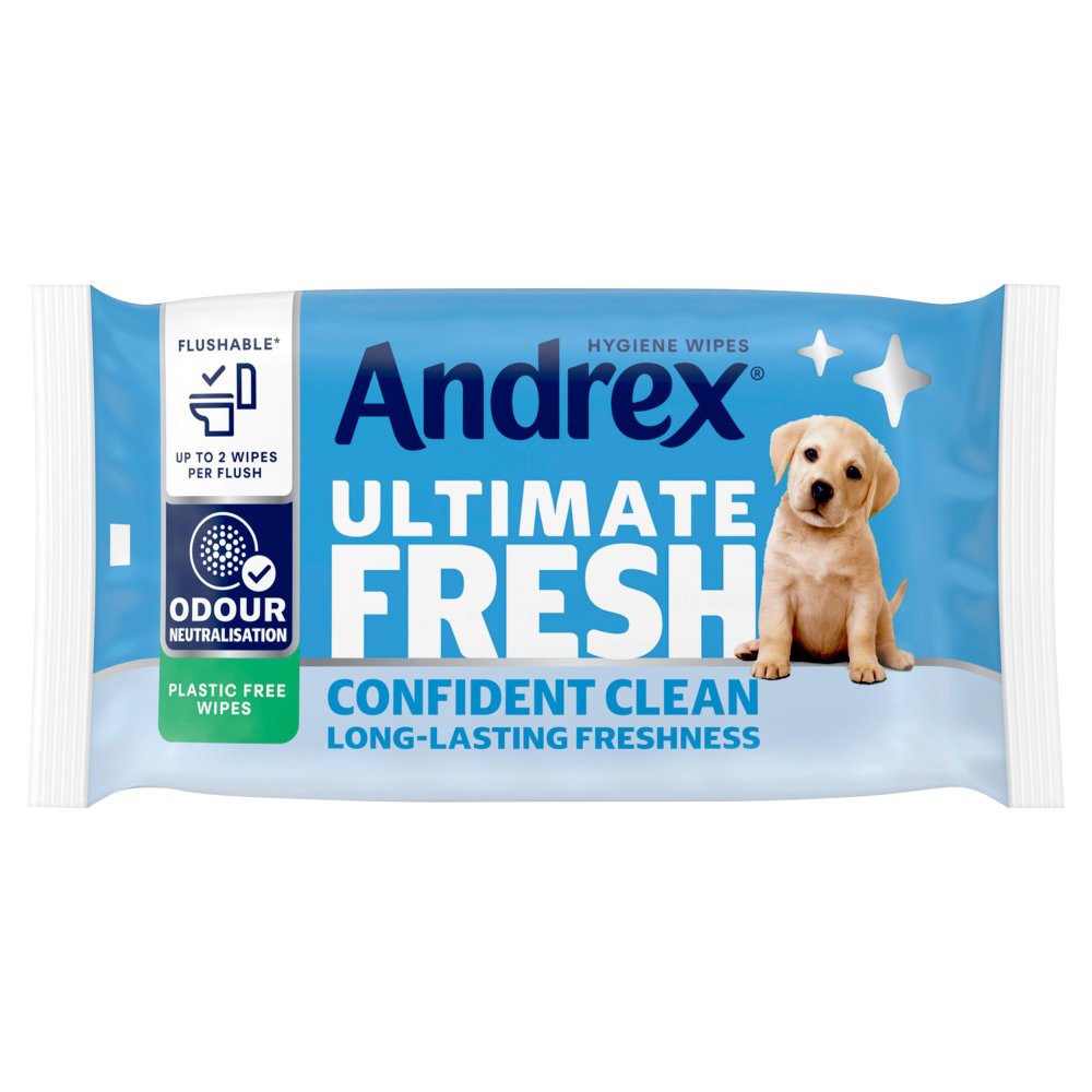 Andrex® ULTIMATE FRESH Hygiene Wipes Odour Control Moist Toilet Tissue Single Pack (36 sheets)