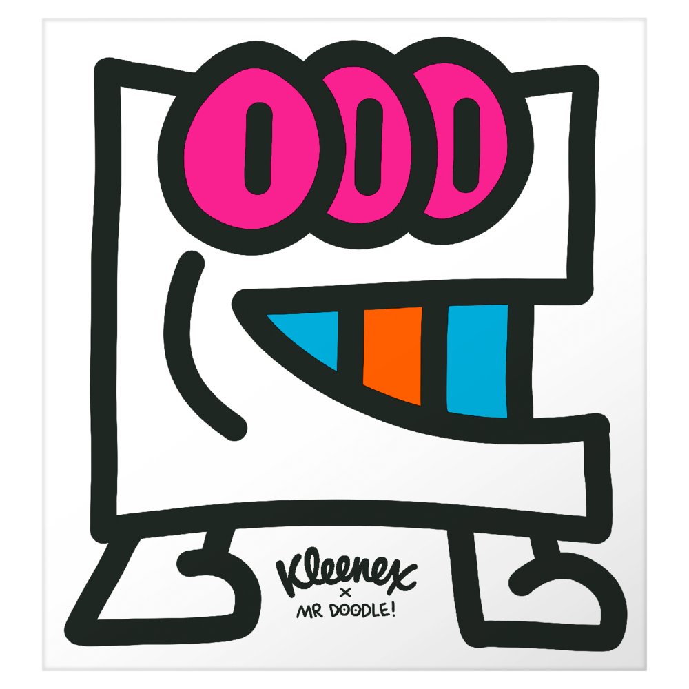 Kleenex Tissues Mr Doodle Limited Edition Cube – 48 Tissues per box