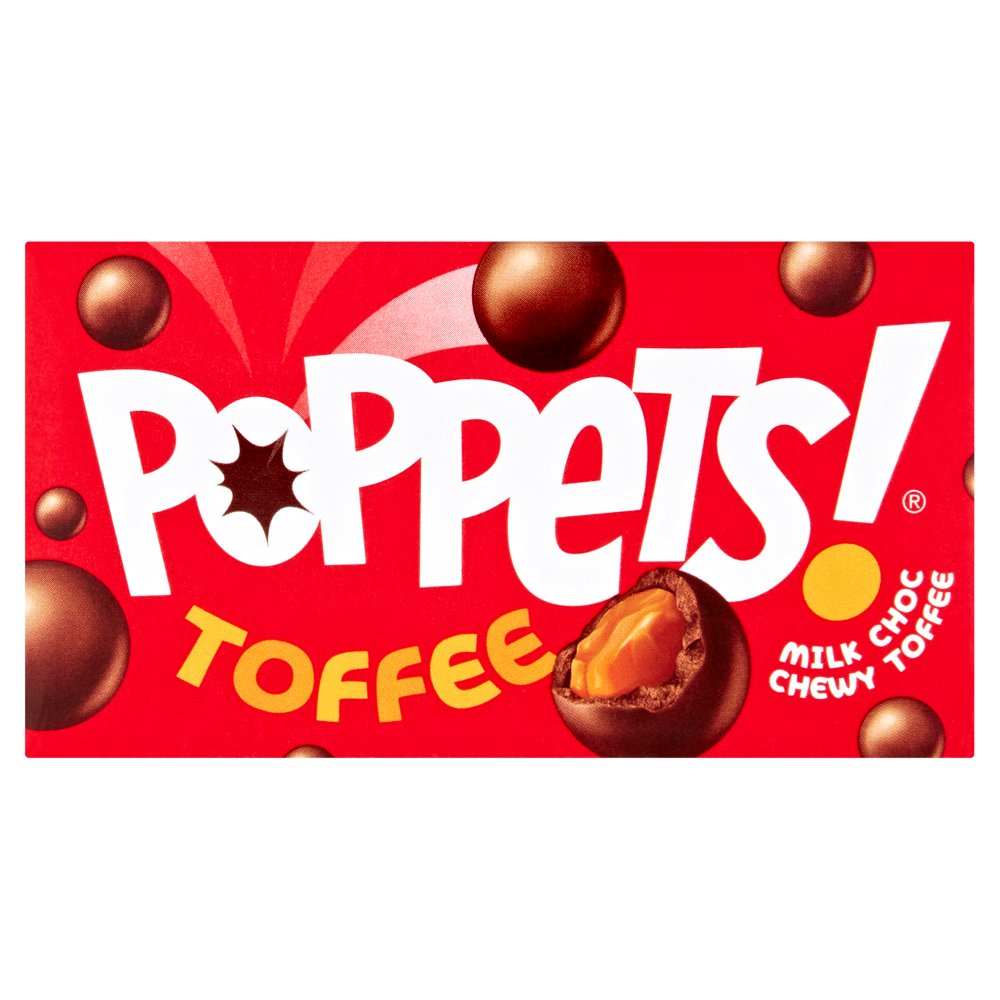 Poppets Chewy Toffee Covered in Milk Chocolate 39g
