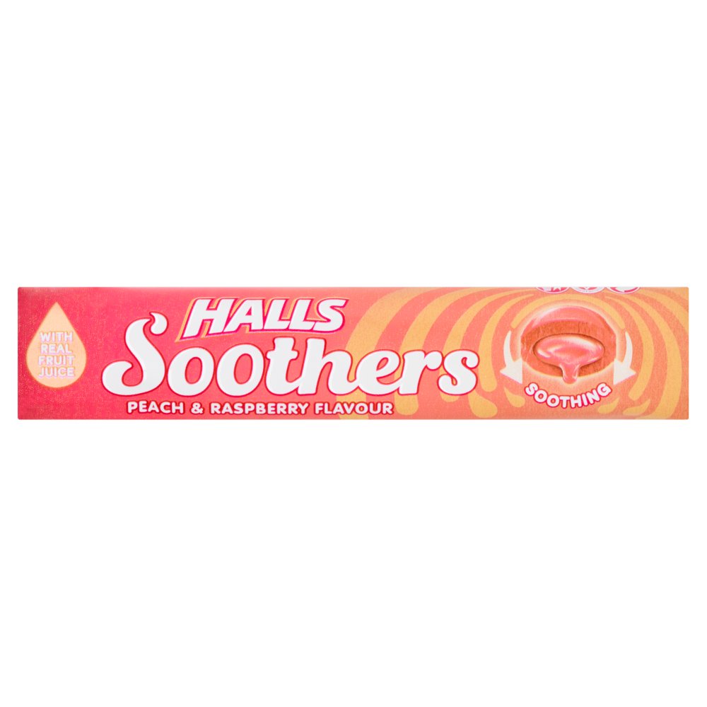 Halls Soothers Peach & Raspberry Flavour 45g