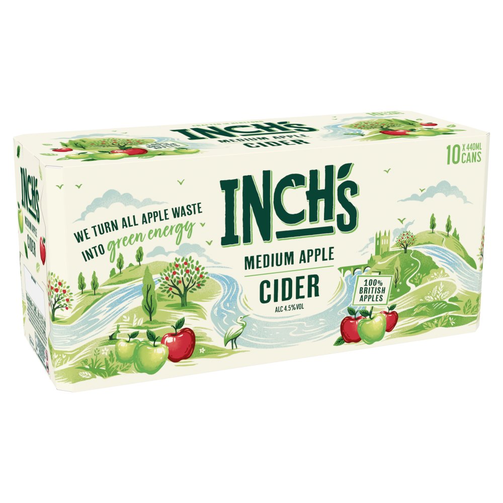 Inch's Medium Apple Cider 4.5% ABV Multipack Can 10x440ml
