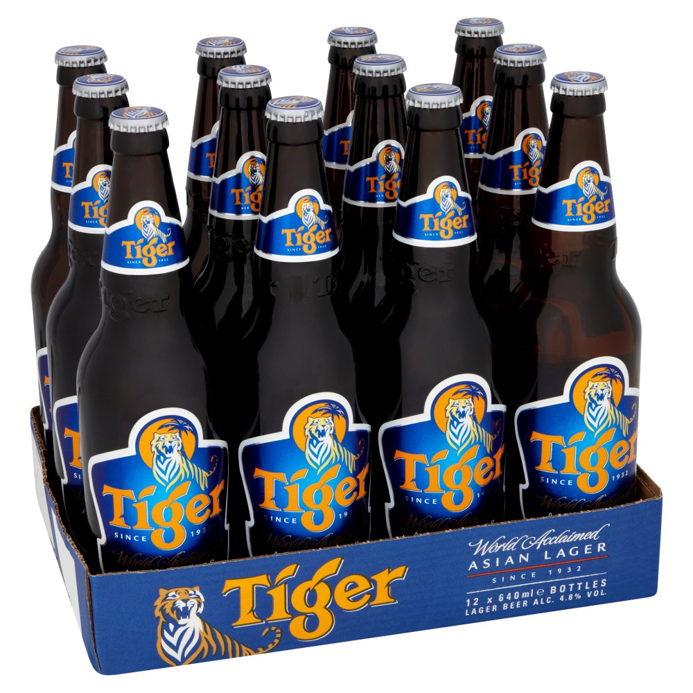 Tiger Asian Lager Beer Bottle 12x640ml
