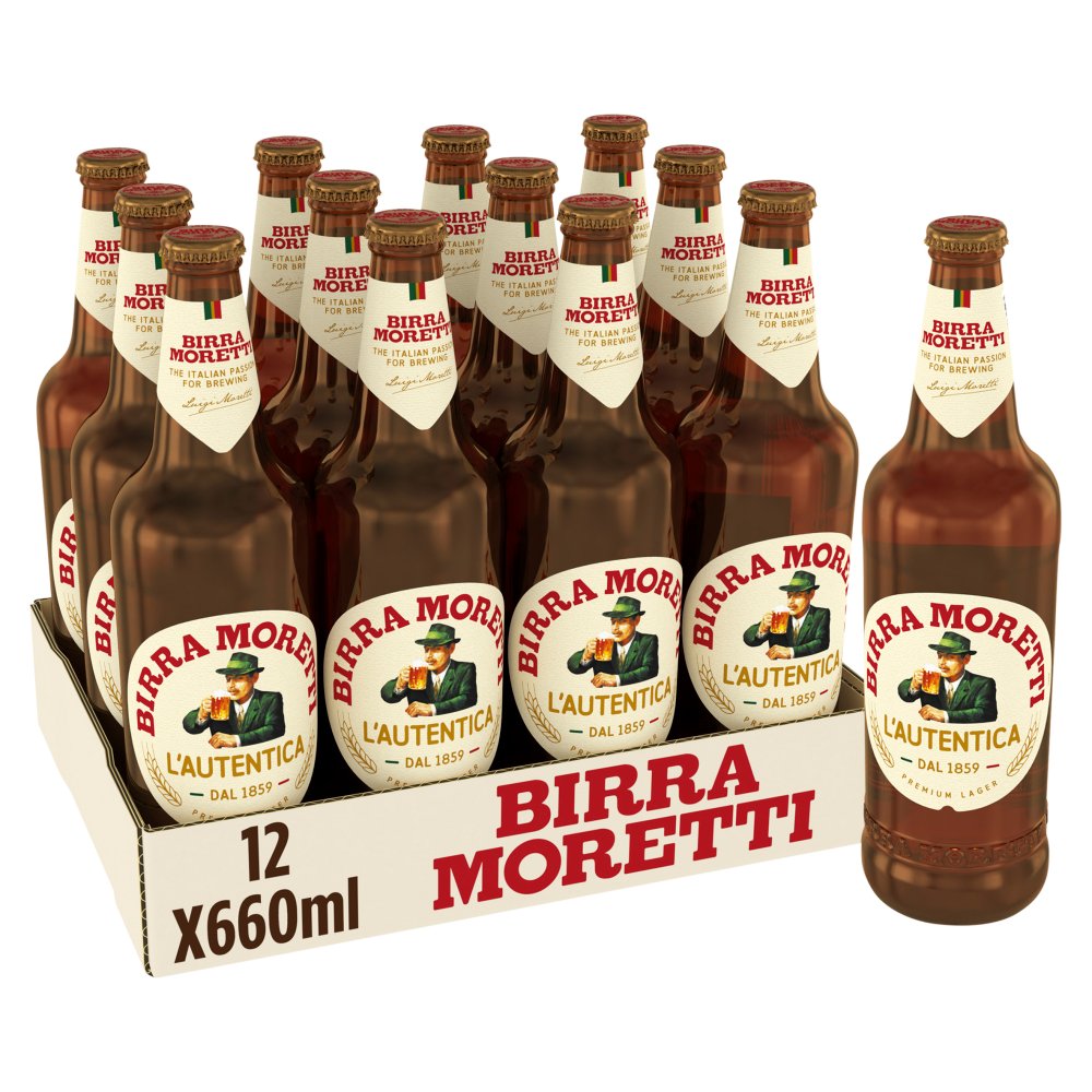 Birra Moretti Premium Lager Beer Bottle 660ml