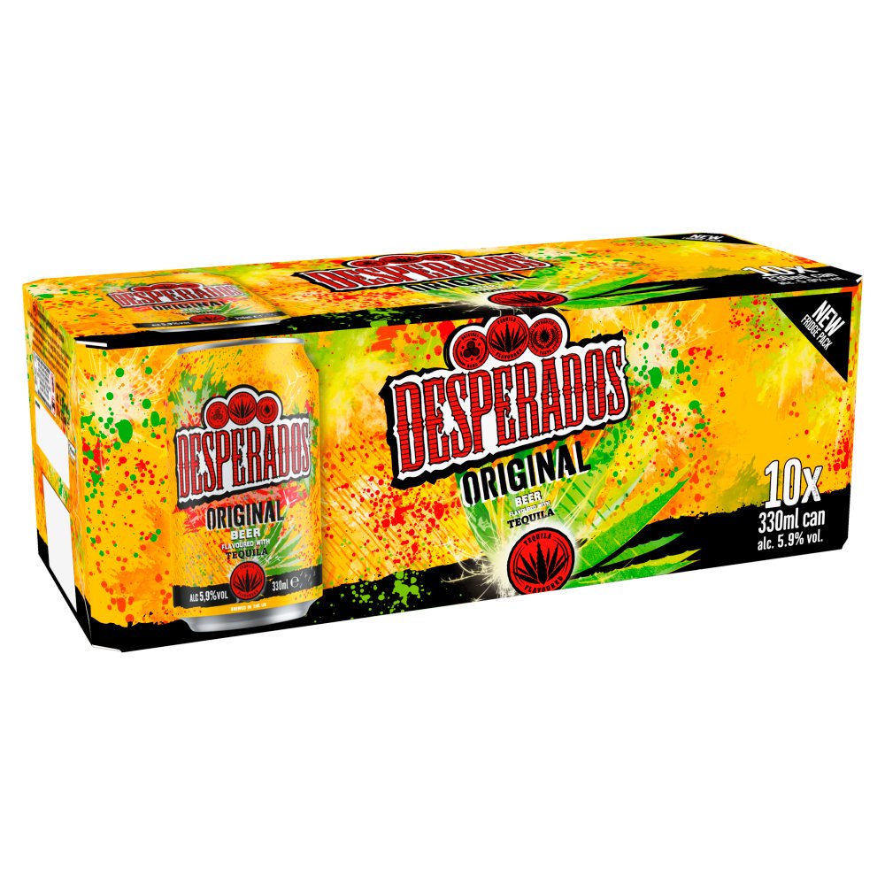 Desperados Original Tequila Lager Beer Can 5.9% ABV 10x330ml