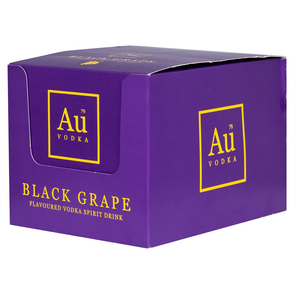 Au Vodka Black Grape Flavoured Vodka Spirit Drink 12 x 5cl