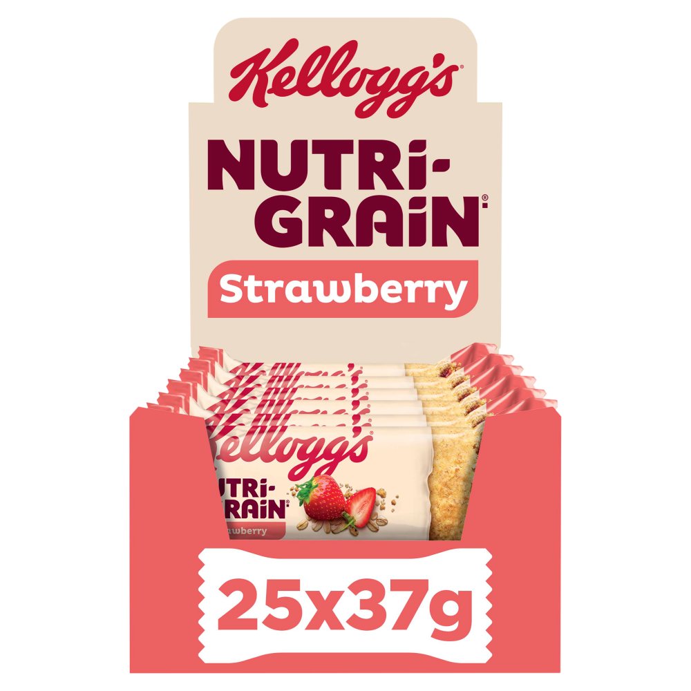 Kellogg's Nutri-grain Strawberry Snack Bar 25 x 37g