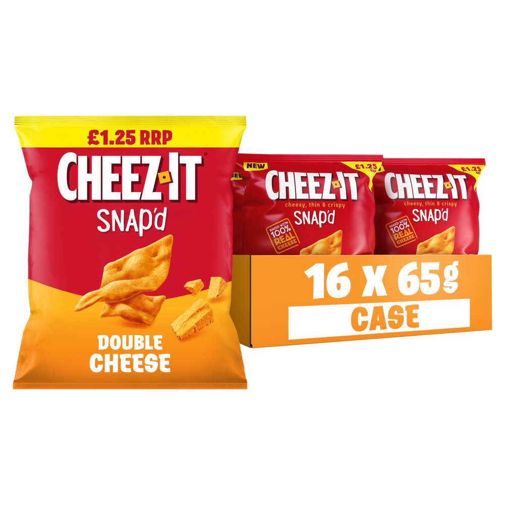 Cheez-It Double Cheese Thin & Crispy Baked Snacks 16 x 65g PMP £1.25