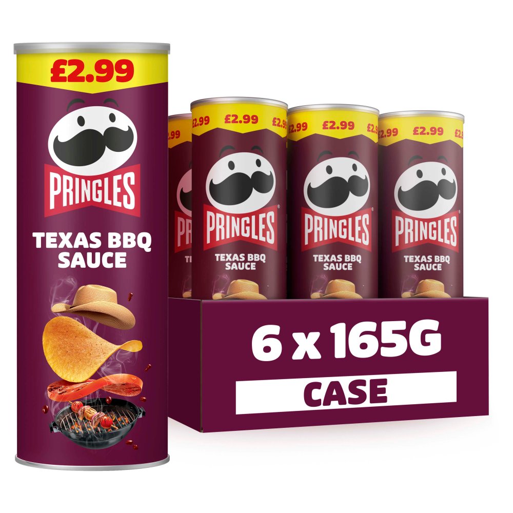 Pringles Texas BBQ Sharing Crisps 6 x 165g PMP £2.99