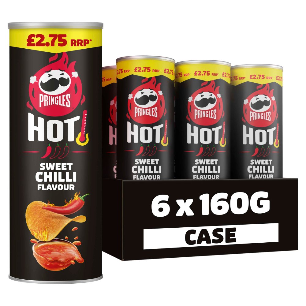 Pringles Hot Sweet Chilli Sharing Crisps 6x160g PMP £2.75
