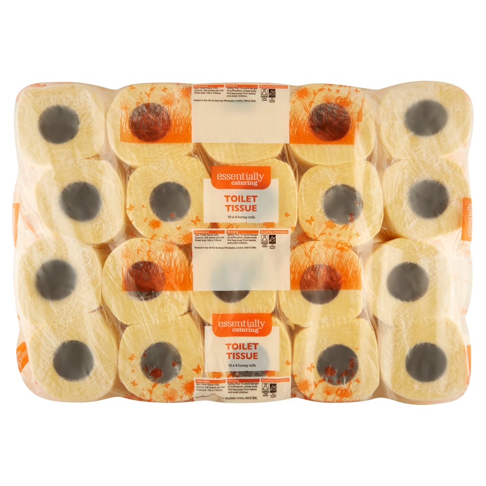 Essentially Catering Toilet Tissue 10 x 4 Honey Rolls