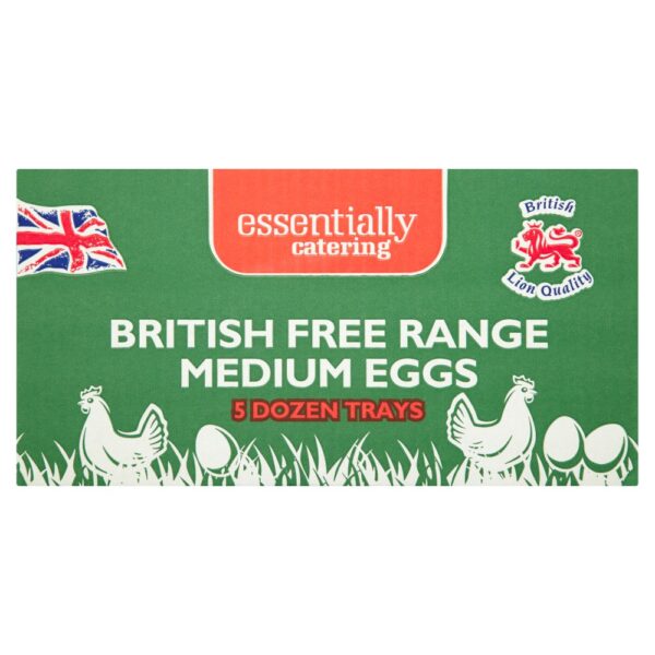 Essentially Catering British Free Range Medium Eggs 5 Dozen Trays
