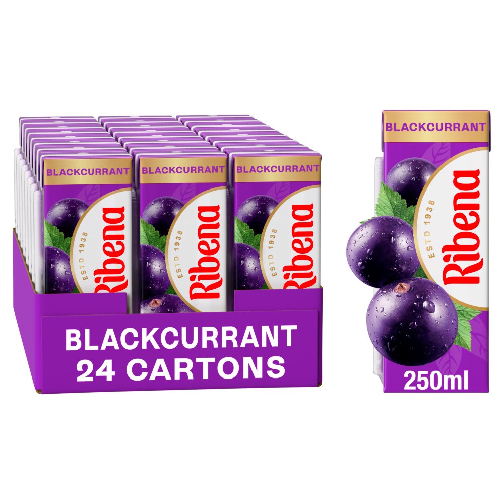 Ribena Blackcurrant Juice Drink Carton 250ml