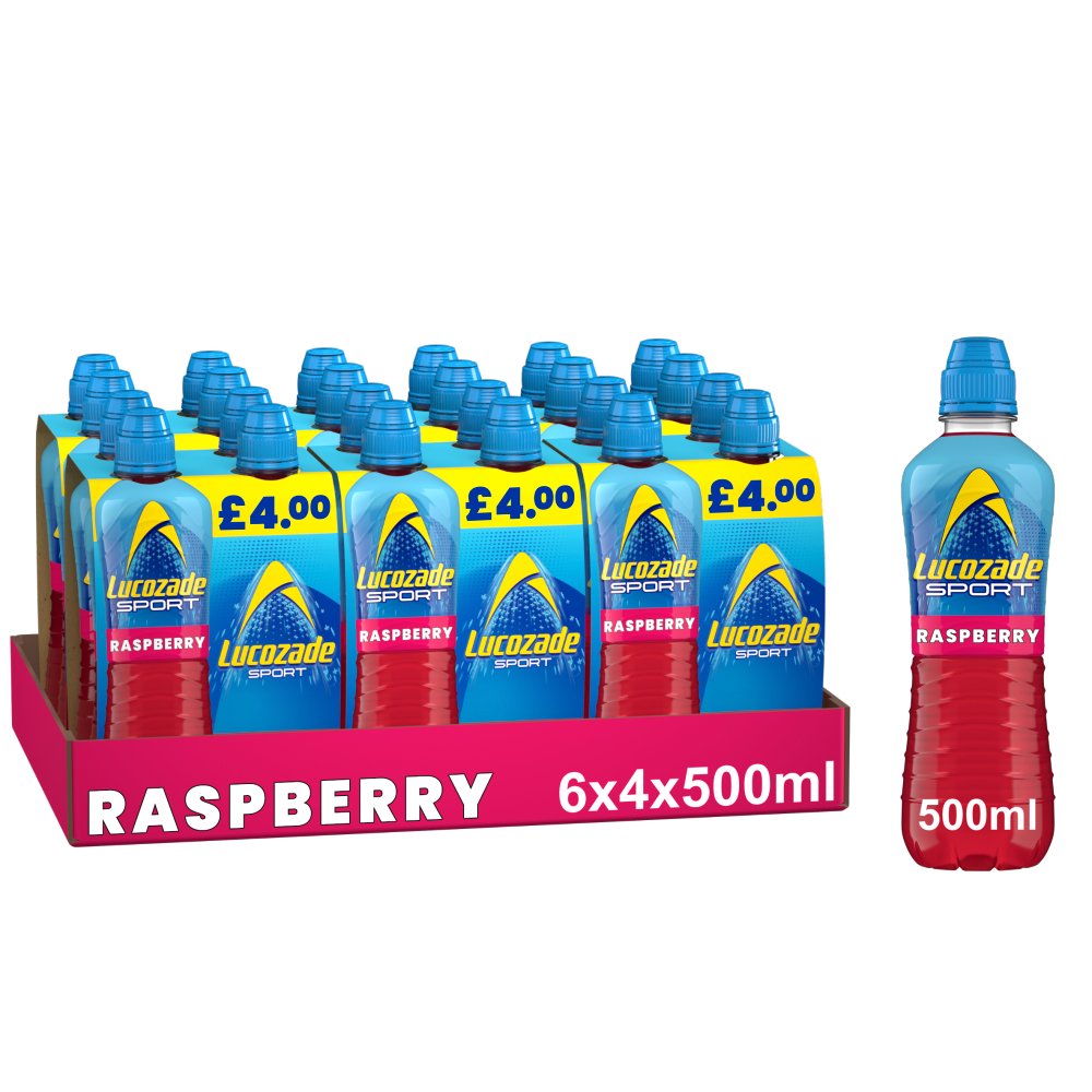 Lucozade Sport Drink Raspberry 4x500ml PMP £4