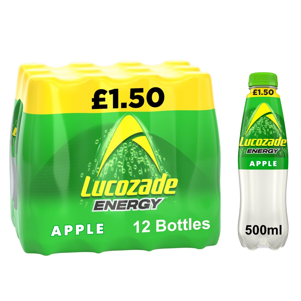 Lucozade Energy Drink Apple 500ml PMP £1.50