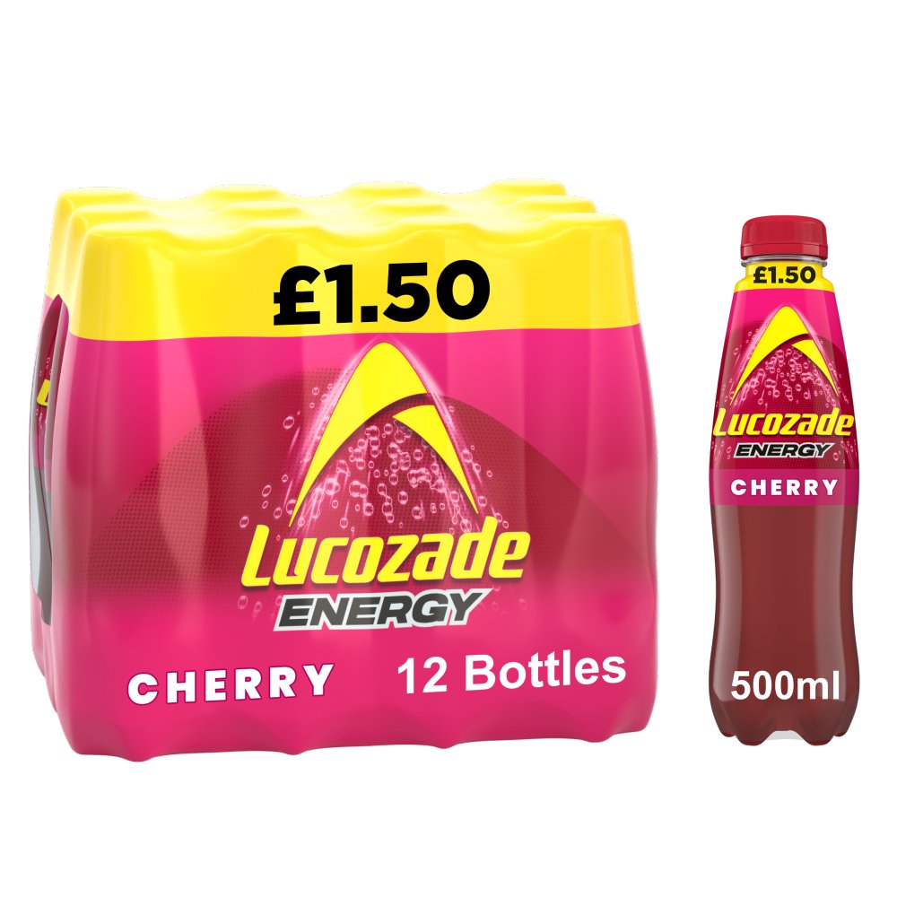 Lucozade Energy Drink Cherry 500ml PMP £1.50