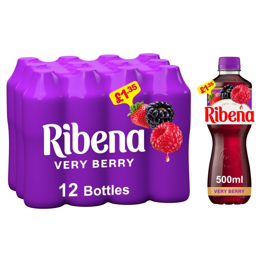Ribena Very Berry Juice Drink 500ml PMP £1.35