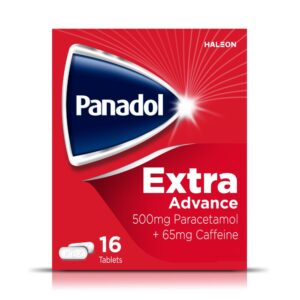 Panadol Extra Advance Painkillers, 500mg Paracetamol and 65mg Caffeine Tablets, 16's