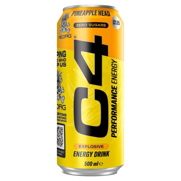 C4 Pineapple Head Zero Sugars Explosive Performance Energy Drink 500ml