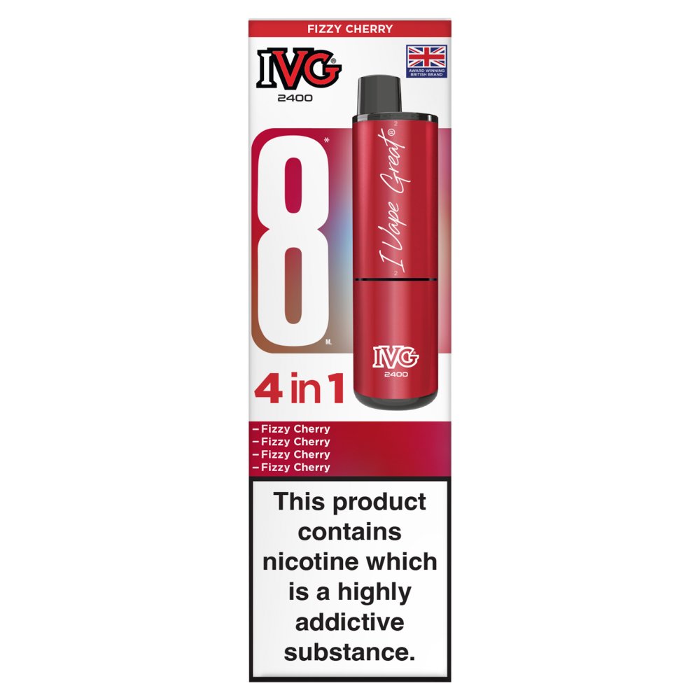 IVG 2400 Fizzy Cherry Edition Rechargeable 4x2ml Pods 20mg