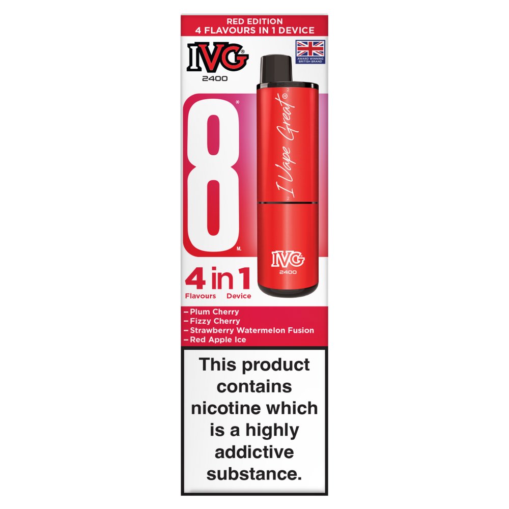 IVG 2400 Red Edition Rechargeable 4x2ml Pods 20mg