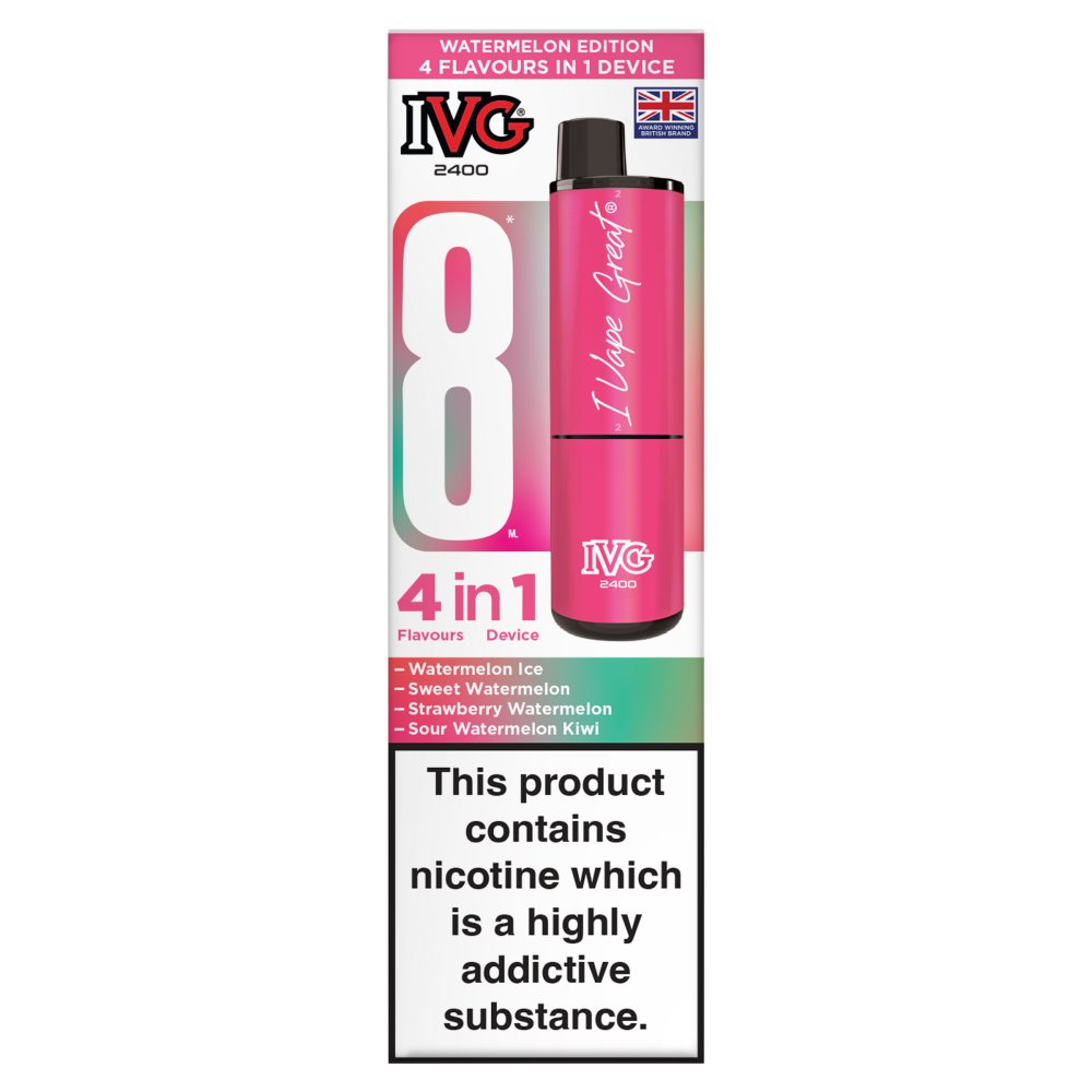 IVG 2400 Watermelon Edition Rechargeable 4x2ml Pods 20mg