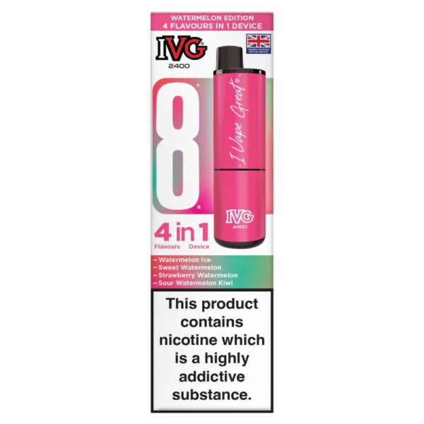 IVG 2400 Watermelon Edition Rechargeable 4x2ml Pods 20mg