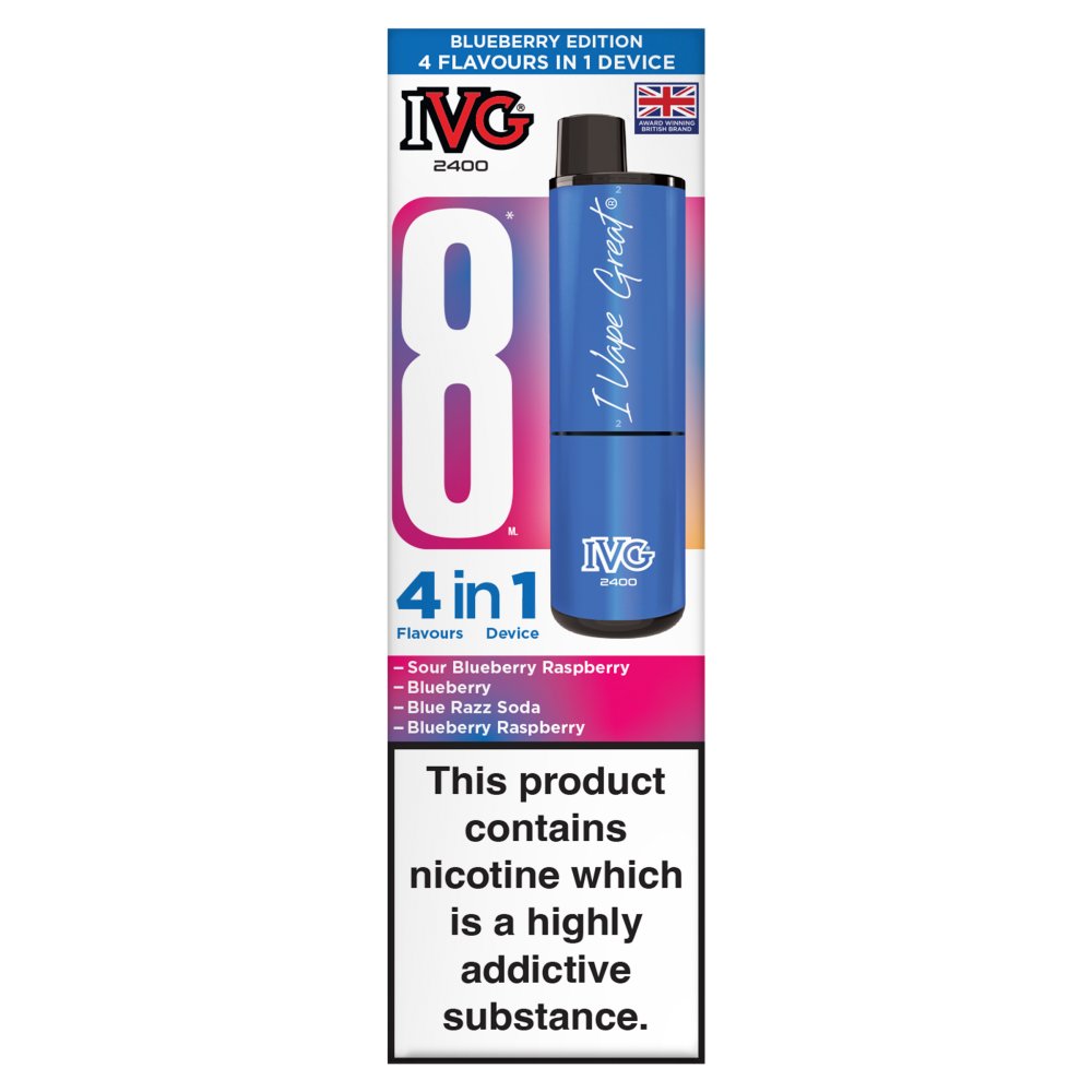 IVG 2400 Blueberry Edition Rechargeable 4x2ml Pods 20mg