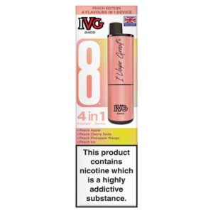 IVG 2400 Peach Edition Rechargeable 4x2ml Pods 20mg