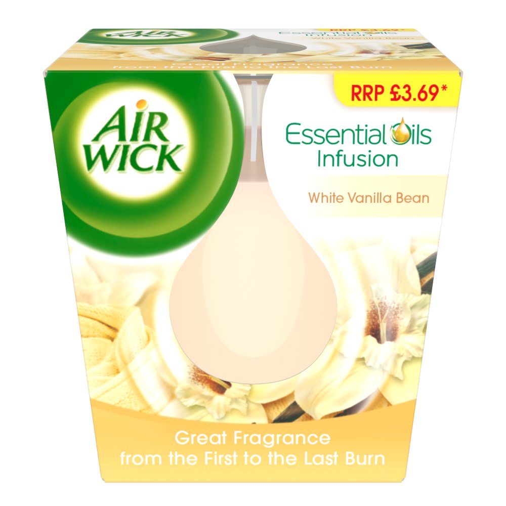 Air Wick White Vanilla Bean Candle 105g