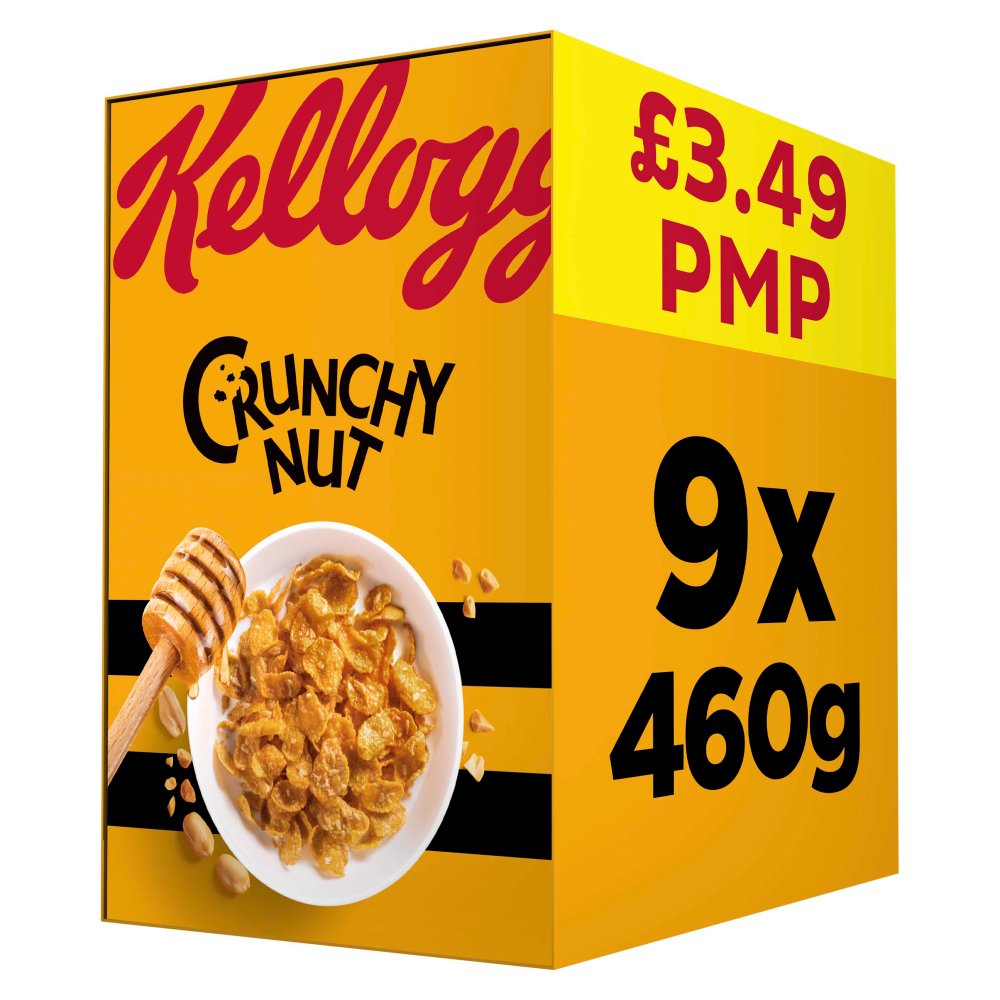 Kellogg's Crunchy Nut Breakfast Cereal 9 x 460g PMP £3.49