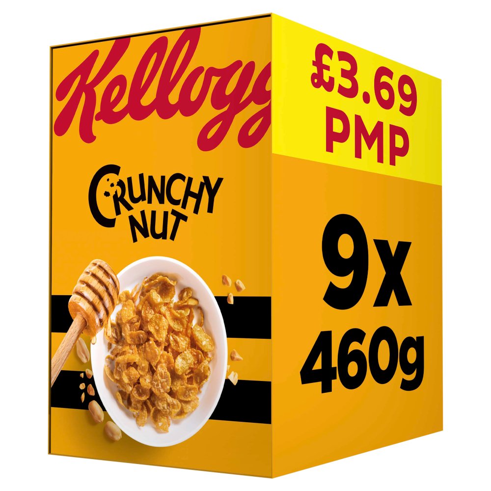 Kellogg's Crunchy Nut Breakfast Cereal 9x460g PMP £3.69