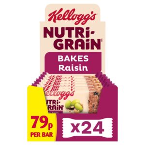 Kellogg's Nutri-grain Bakes Raisin Snack Bar 24 x 45g PMP £0.79