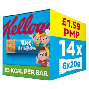 Kellogg's Rice Krispies Cereal Snack Bars 6 x 20g PMP £1.59