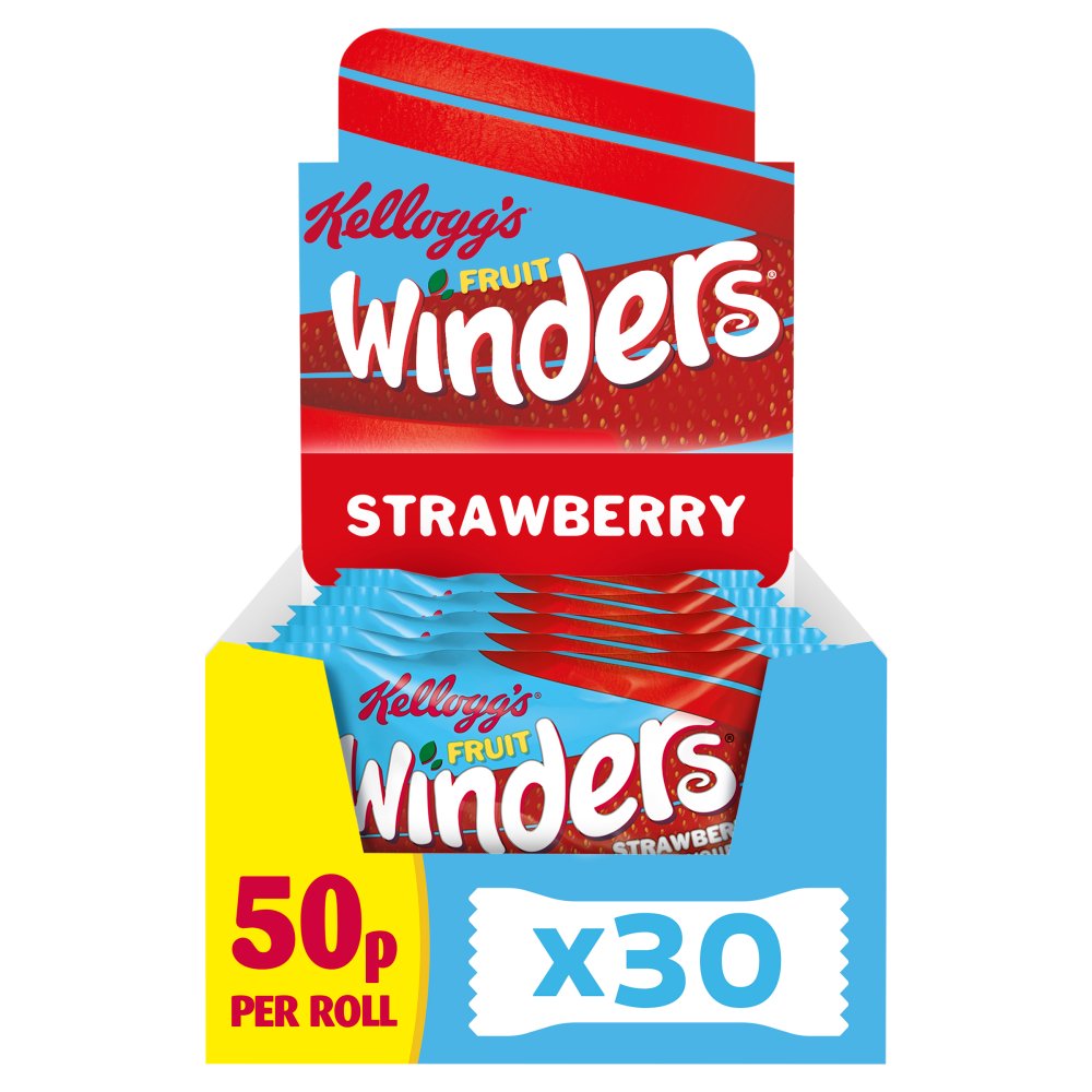 Kellogg's Fruit Winders Strawberry Snack Rolls 30 x 17g PMP £0.50