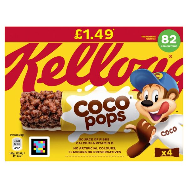 Kellogg's Coco Pops Breakfast Cereal Bars 10 x 4 Pack PMP £1.49