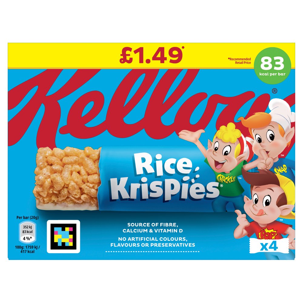 Kellogg's Rice Krispies Breakfast Cereal Bars 10 x 4 Pack PMP £1.49