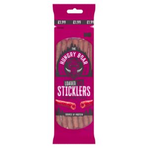 The Hungry Boar Loaded BBQ Stickers Filled Pork Sticks 50g