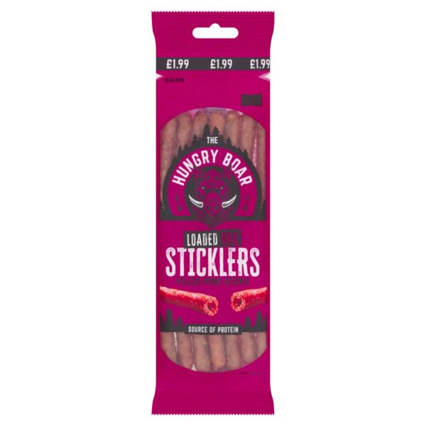 The Hungry Boar Loaded BBQ Stickers Filled Pork Sticks 50g